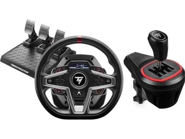 Thrustmaster T248 XBOX/PC -ohjauspyörä (4460182) + TH8S-vipu (4060256)