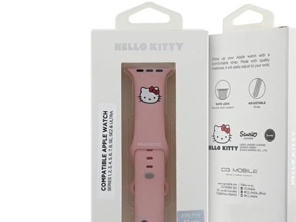 Hello Kitty Silicone Kitty Head Strap for Apple Watch 42/44/45/49mm - Pink