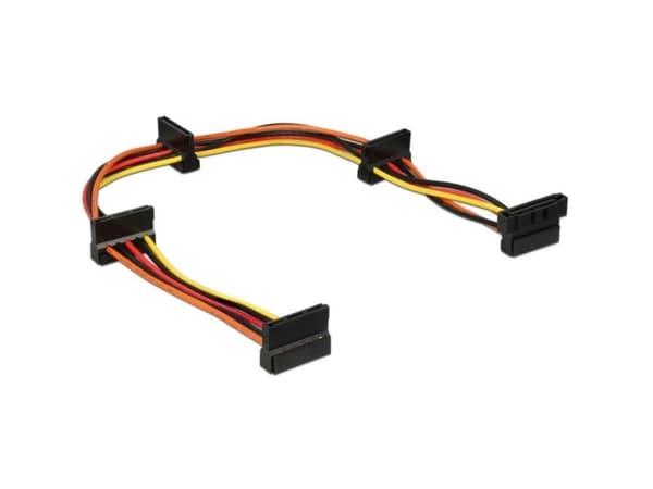 Delock - Strømsplitter - SATA-strøm (P) til SATA-strøm (R) - 40 cm - multifarge