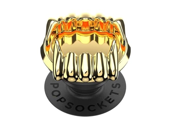 PopSockets PopSocket Say Cheese kleb/grep + stativ til telefon gull