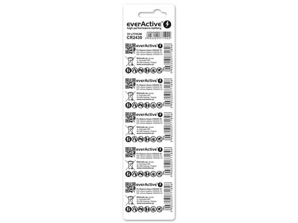 Everactive CR24305BL, Engangsbatteri, CR2430, Lithium, 3 V, 5 stykker, 10 år