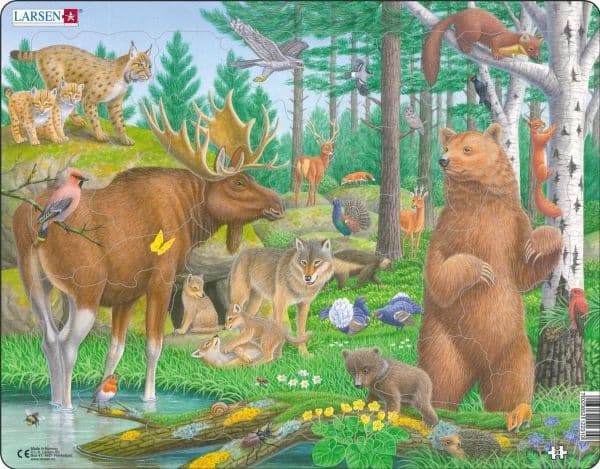 Palapeli Metsän eläimet – 29 palaa, Maxi (36,5 x 28,5 cm)