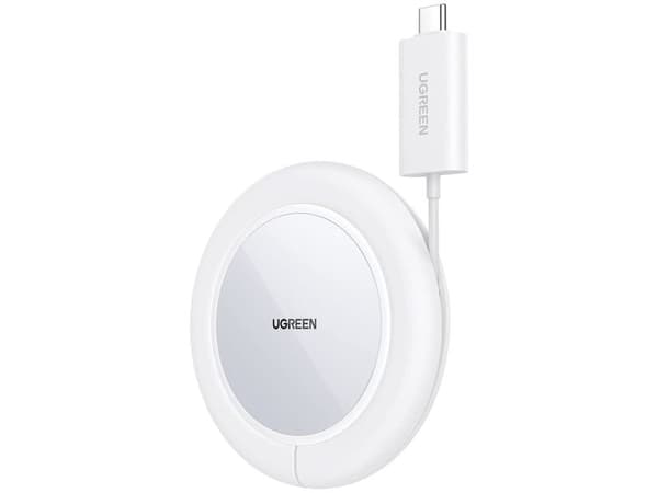 Ugreen CD245, Innendørs, USB, Trådløs lading, Hvit