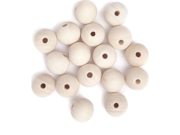 Träpärlor kulor 20 mm 30 st