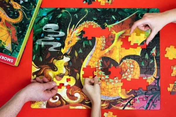 Wilga Play Pussel Smoki Bok + pussel 100 bitar