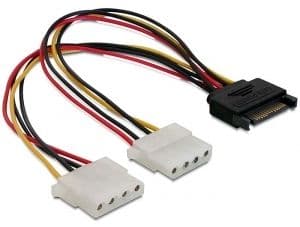 Delock - Strømadapter - 4-pin intern strøm (hunn) til SATA-strøm (hunn) - 20 cm