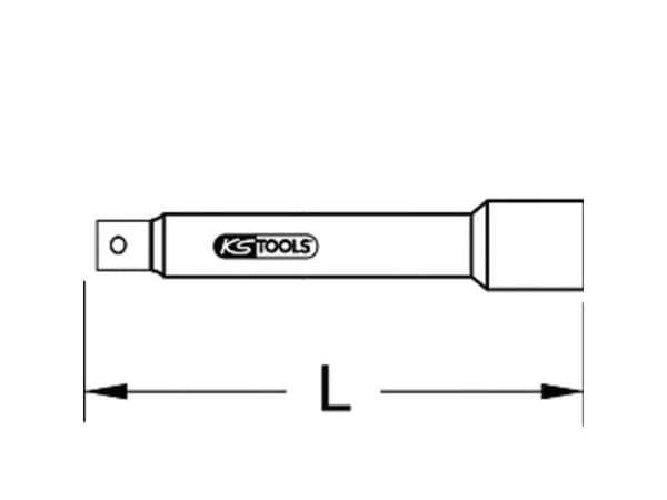 KS Tools 117.1202, Enkel enhet, Forlengelsesstang, Kromvanadiumstål, 211 g, 1 stykker