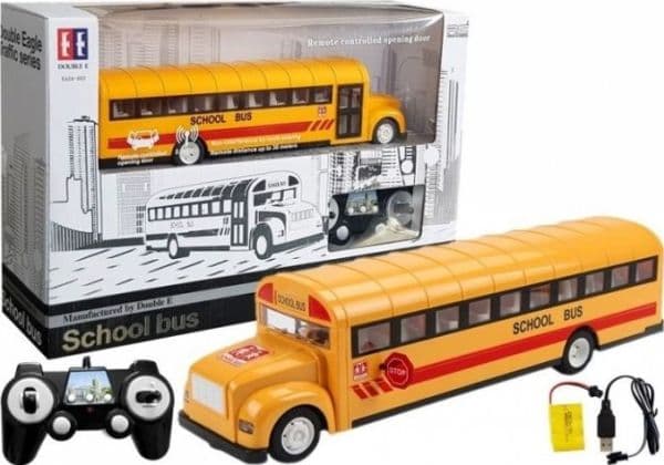 Fjernkontrollert buss Lean Toys, gul