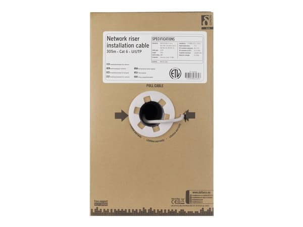 DELTACO TP-48NR - Bulkkabel - 305 m - UTP - CAT 6 - vit