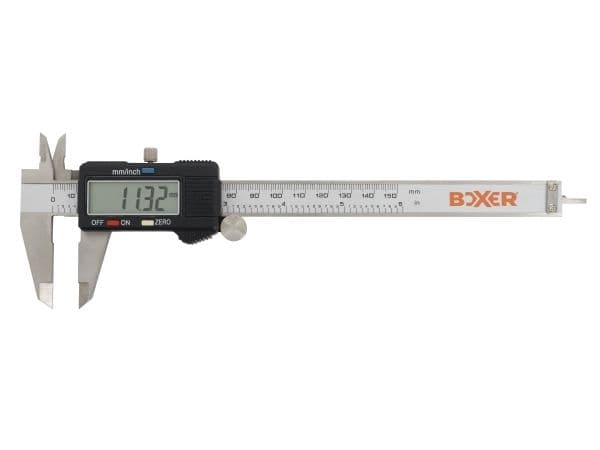 Boxer® digital skydelære med LCD Display 0 - 150 mm rustfrit stål