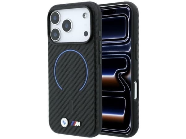 BMW M Carbon Printed Ring MagSafe Case for iPhone 17 Pro Max / 18 Pro Max - Black