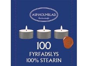 Värmeljus, ASP-Holmblad, Ø3,7 cm, vit, 6 timmar