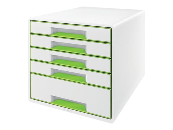 Leitz WOW CUBE - Skuffskap - 5 skuffer - for A4 Maxi - grønn