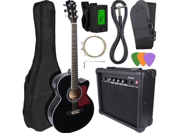 V-TONE EAG SET BK - sett (elektroakustisk gitar 4/4 + forsterker)