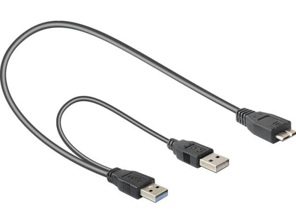 Delock - USB-kabel - USB-type A (hann) til USB (kun strøm), Micro-USB Type B (hann) - USB 3.0 - 20 cm