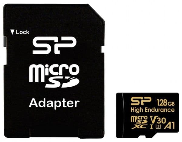 Minneskort SILICON POWER Micro SDXC HIGH ENDURANCE 128GB V30 + adapter