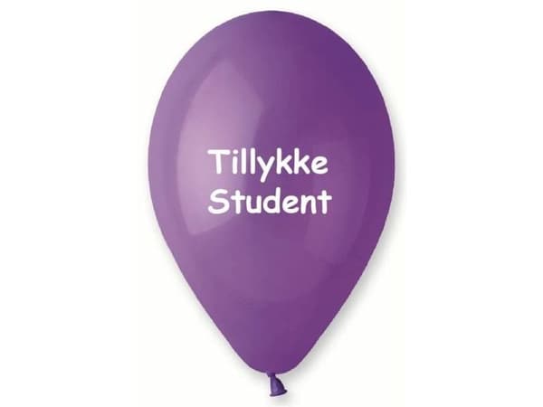 Ballong Tillykke Student, lila