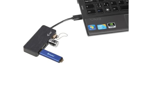 i-tec U3HUB444, Innendørs, USB, 5 V, 0,1 m, Sort