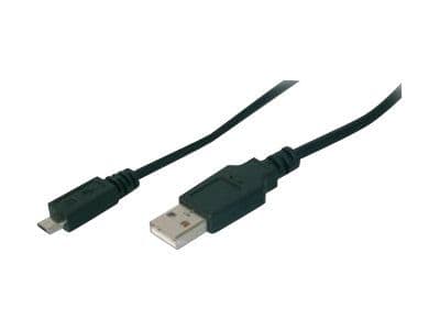 ASSMANN - USB-kabel - Micro-USB type B (hann) til USB (hann) - USB 2.0 - 1.8 m - formstøpt - svart