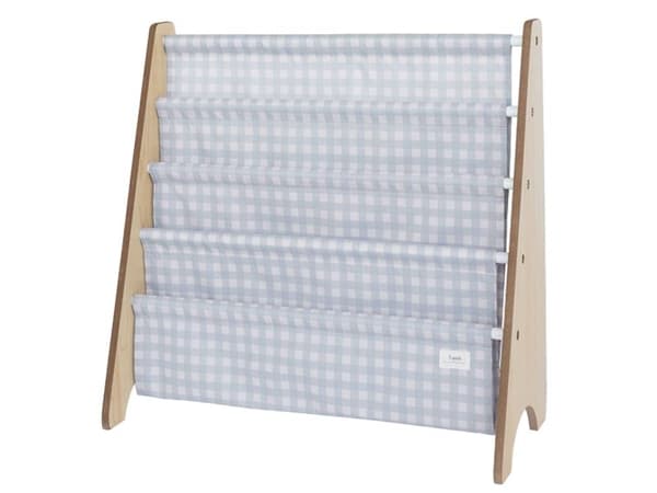 3 Sprouts kirjahylly, Gingham sininen