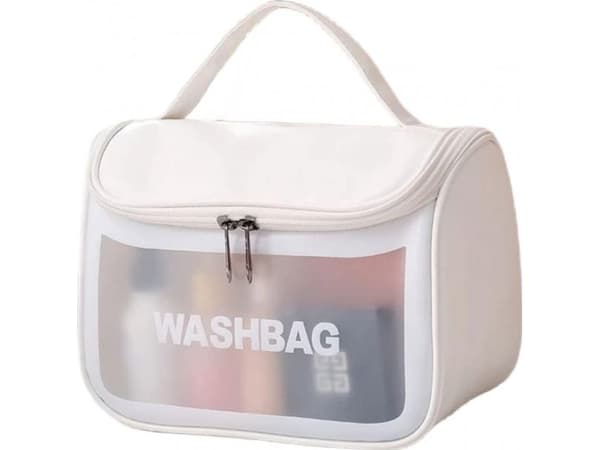 eCarla Washbag sminkväska, vikbar, väskformat vit KS46B