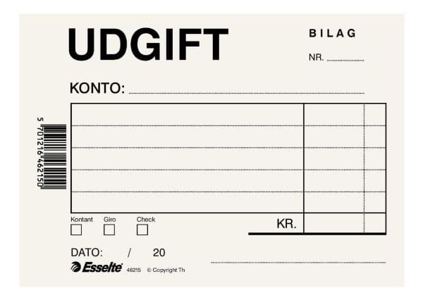Udgiftsbilag A6 blå - (10 stk.)