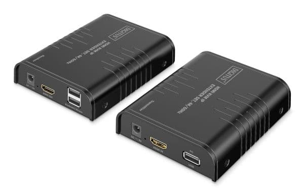 DIGITUS - Extender Set - KVM / lyd / USB-utvider - HDMI, 1GbE, USB 2.0 - over CAT 6 - USB - opp til 200 m