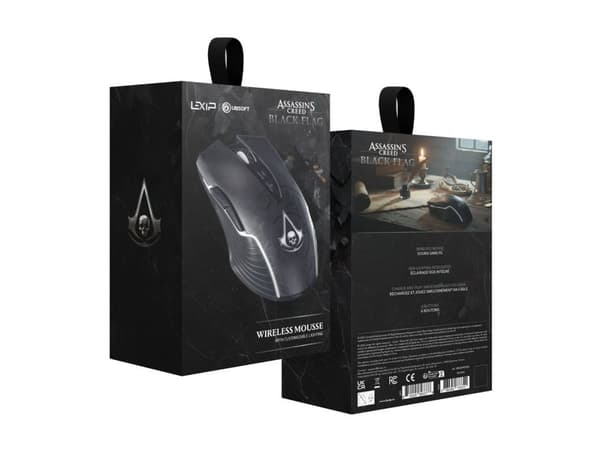 LEXIP BLACK FLAG RESYNCED TATOO WIRELESS MOUSE