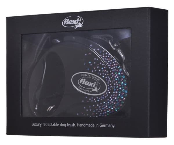 Flexi uttrekkbart bånd Glam Splash Mystic M 5m sort