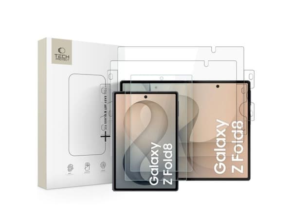 Tech-Protect Glass Fit+ 2-Pack tempered glass + Tech-Protect Hydro Flex+ 2-Pack hydrogel film - transparent
