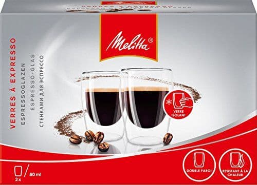 Melitta 212897, Translucent, Glas, Rund, 2 styck, Klar, 80 ml