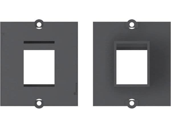 Custom module - 1xKeystone w/2 screws - Black