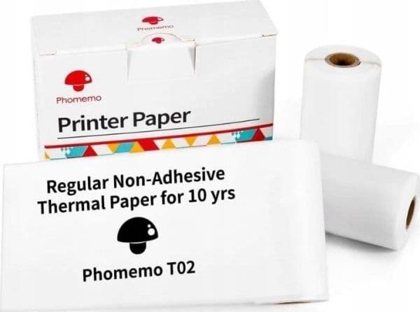 Phomemo Paper White Refill Refills 3x Rull 53mm 53 mm for Phomemo T02 / M02 PRO / M02X / Q12-RM10