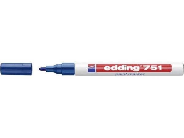 edding 751 paint - Markør - permanent - blå - fargeblekk - 1-2 mm