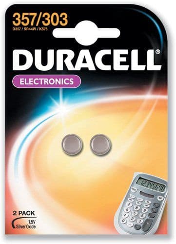 Duracell Electronics 357H - Batteri 2 x SR44 - sølvoksid - 190 mAh