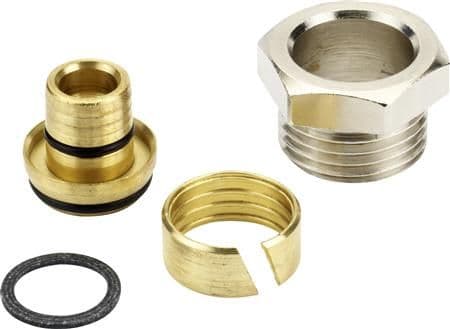 Klemringsfitting 16 mm x 1/2" Alupex
