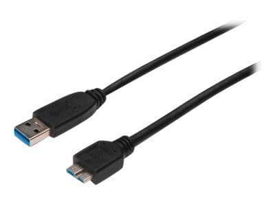ASSMANN - USB-kabel - Micro-USB Type B (hane) till USB typ A (hane) - USB 3.0 - 25 cm - formpressad - svart