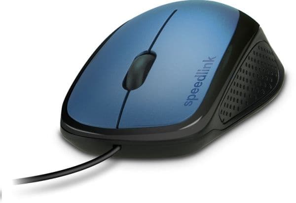 SPEEDLINK KAPPA Mouse - Mus - høyrehendt - optisk - 3 knapper - kablet - USB - blå