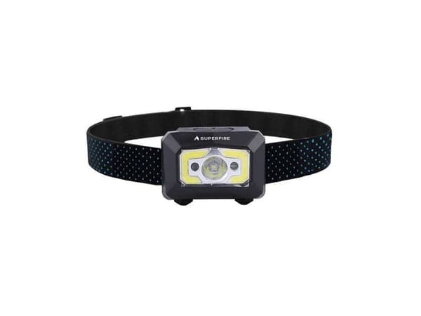 Superfire X30 hodelykt, 340 lm, USB, 5 moduser, 130 m