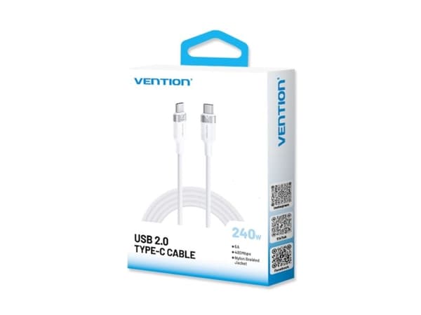 Kabel USB-C do USB-C Vention USB 2.0 5A 240W 1m czarny