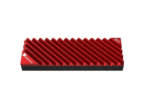 Jonsbo M.2-3 RED, Kjøleribbe/Radiator, Sort, Rød
