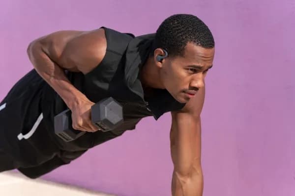 JLab Go Air Sport true wireless-hörlurar Bluetooth, grafit