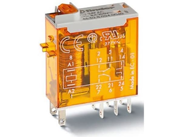 Plug relä Industrial S46.52, 2P, 8A 12V DC, med LED