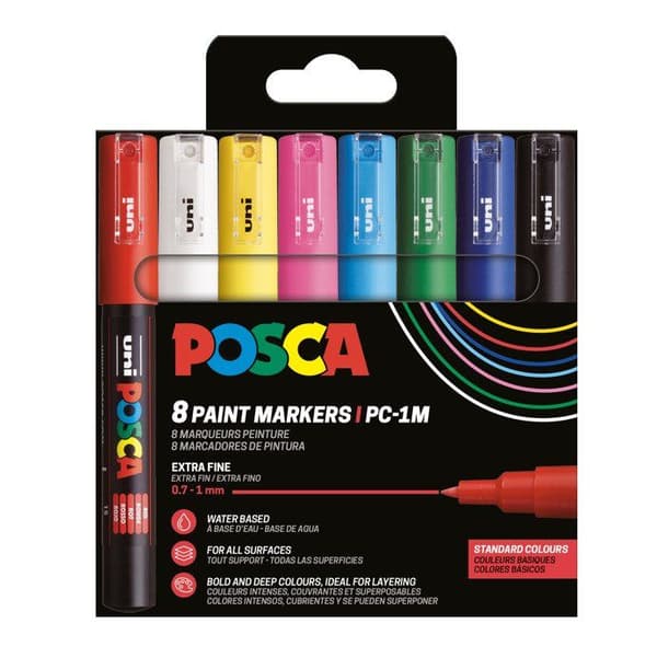 POSCA PC-1M 8kpl setti Perusvärit
