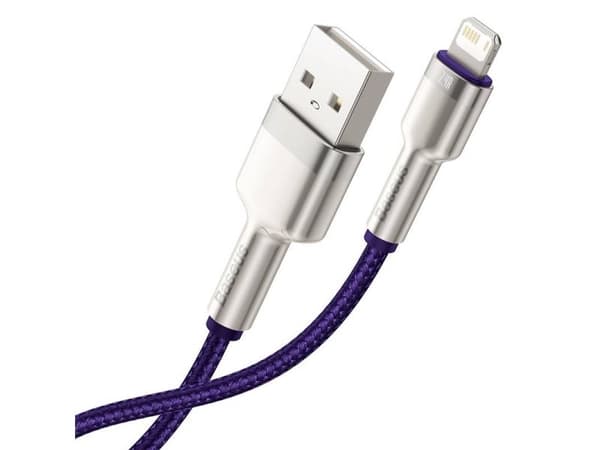 USB-Lightning-kaapeli Baseus Cafule, 2.4A, 1m (violetti)