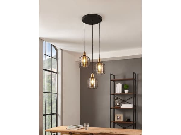 EGLO CHISLE klynge 3xE27 sort/amber