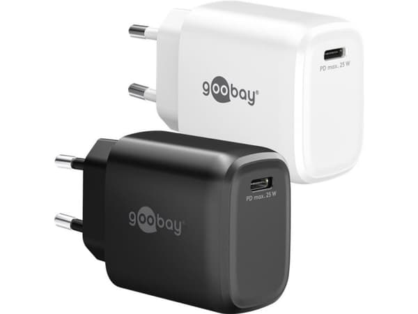 USB-C™ PD GaN hurtiglader (25 W) svart