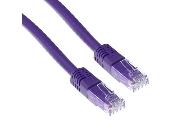 ACT Purple 1 meter U/UTP CAT6 patchkabel med RJ45-plugg
