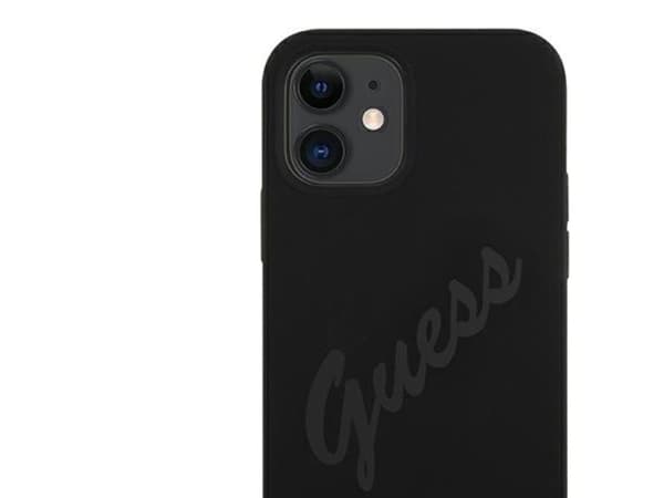 Guess GUHCP12SLSVSBK iPhone 12 mini 5,4" czarny/black hardcase Script Vintage