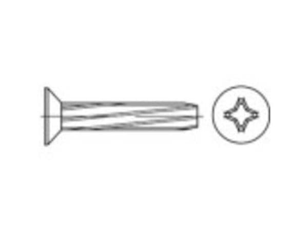 TOOLCRAFT 141785 Litteäpäiset ruuvit M3 10 mm Lapiokutteri Philips DIN 7516 Teräs Sinkitty 2000 kpl